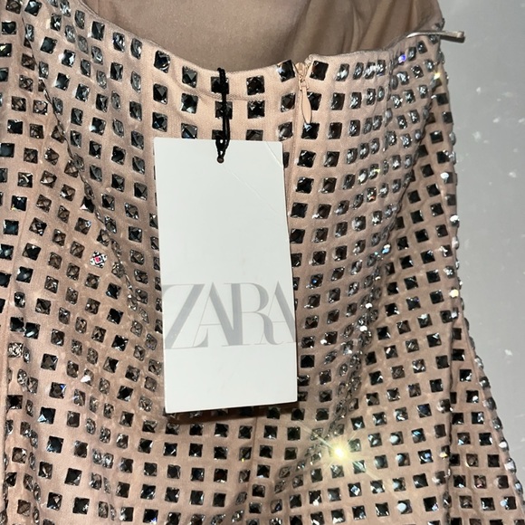 STRAPLESS SHIMMER DRESS - Picture 3 of 16